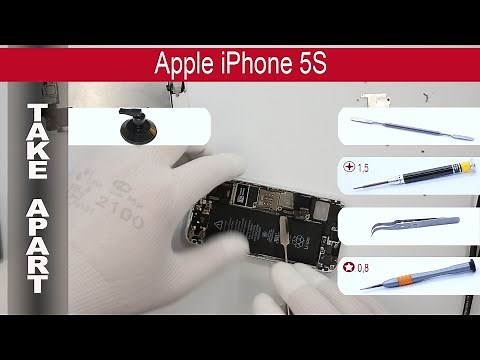 How to disassemble 📱 🍎 Apple iPhone 5S A1530, A1533, A1453, A1457, Take Apart, Tutorial