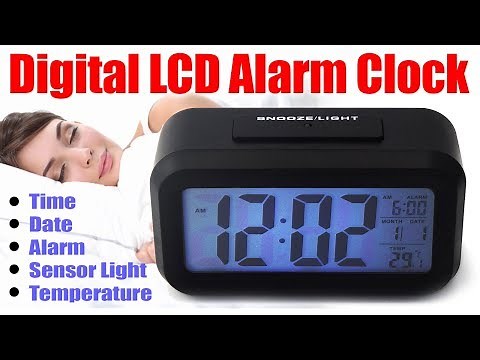 how to setup Digital Smart LED Alarm Clock With Temperature Display I Backlight