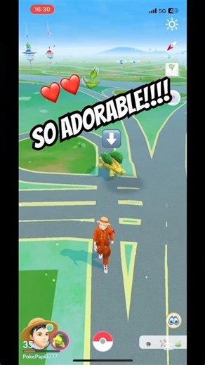 The way he runs is too cute! 💚 #pokemongo #grotle #turtwig #shayla #cutepokemon