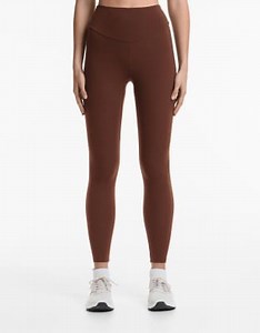 OYSHO Comfortlux high-rise ankle-length leggings in brown | ASOS