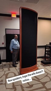 110K views · 13K reactions | When you take “go big or go home” literally… These are the Sound Lab G9-7C electrostatic tower speakers coming in at 65k a pair and standing 9 feet tall! #soundup #hifi #audio #audiophile #luxury #stereo #fyp | Woodys Soundup | Facebook