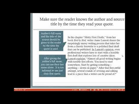 Quote Formatting with MLA