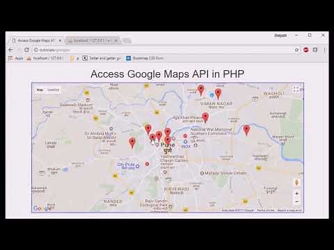 Google map api in php/mysql part 5: show marker on google map from database using json
