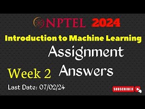 Introduction to Machine Learning Week 2 Assignment Answers | NPTEL Jan 2024
