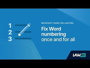 Fix Broken Numbering in Microsoft Word: The Right Way for Contracts