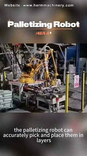 High-Efficiency Feed Bag Palletizing Robot | Automatic Palletizer #roboticpalletizer