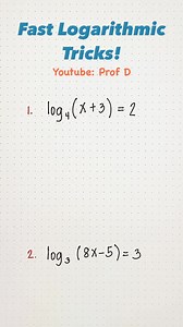 Logarithms Made Easy: Quick Tricks for Fast Calculations! | Prof D