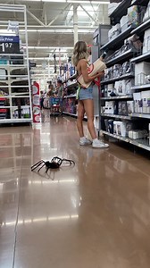 3.5M views · 7.7K reactions | Boyfriend pranks girlfriend in public  Blonde girl walks around the store with a large spider on her shorts. This original video was produced by Network Media, Wes and Alison. | Tips, Tricks & Funny Clips | Facebook
