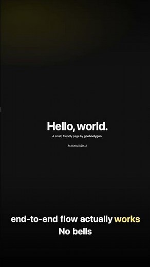 A Hello World That Actually Works