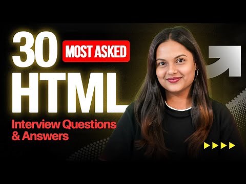 30 Important HTML Interview Questions & Answers for Freshers 2025 | HTML Interview Questions