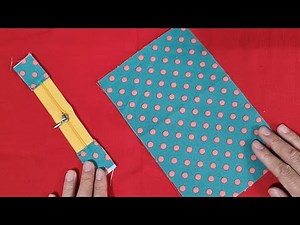 How to make a small zipper pouch that even beginners can easily make. diy coin purse