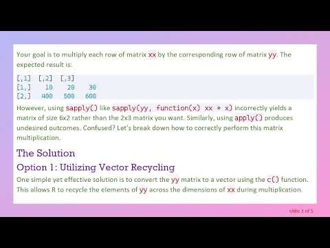 How to Multiply Two Matrices with Different Dimensions in R