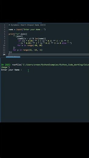 Dynamic Heart Shaped using python