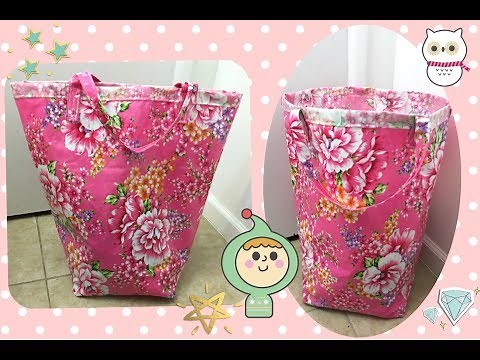 How to sew waterproofs Laundry bag | HappyBankyCraftymom