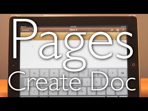 iPad 3 Pages Tutorial: How to Create, and Share Documents. P1