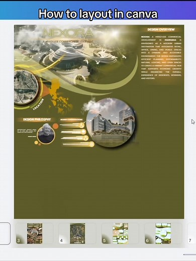 Canva architecture layout template — message to get tutorial