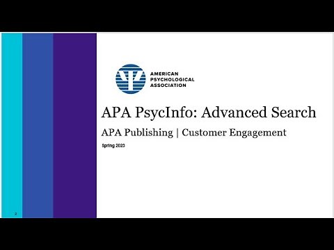 APA PsycInfo Advanced Search