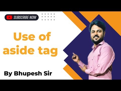 Aside tag in html | aside tag html in Hindi| HTML tutorial in Hindi