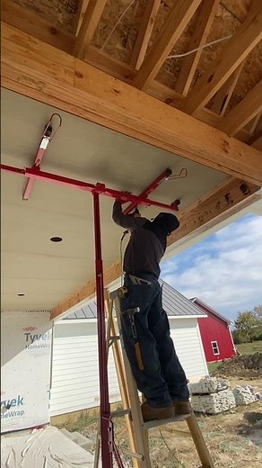 How to install 4x8 Hardie ceiling #workerlife