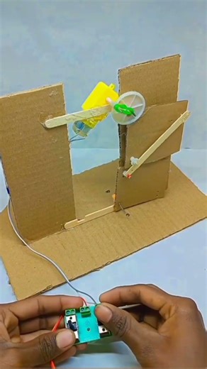 how to make mini folding get back machine with dc motar DIy #saensh #project #dc motar