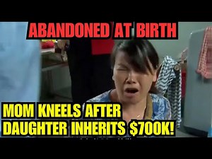 Baby Girl Abandoned at Birth—After Inheriting $700K from Adoptive Parents, Mom Kneels to Reconcile!