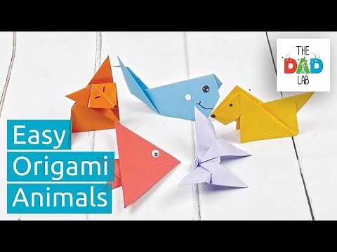 How to Make 5 Cute Paper Animals | Simple Origami For Kids