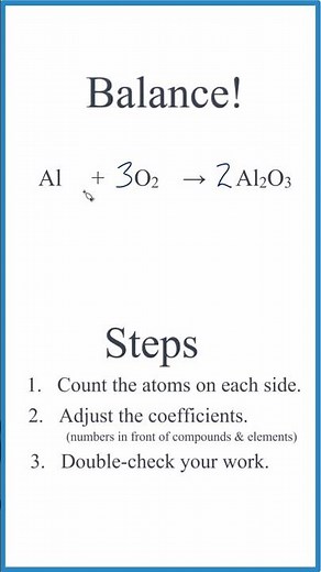 How to Balance Al + O2 → Al2O3