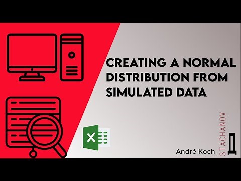 Creating a normal distribution from simulated data: An Excel model with NORMDIST, NORMINV, FREQUENCY