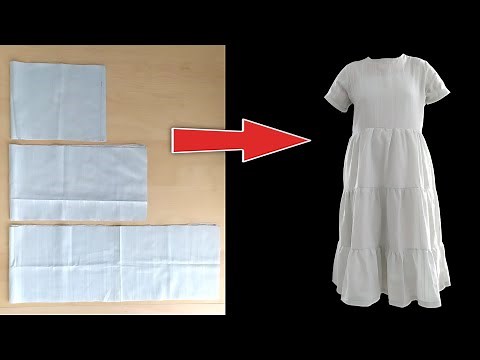 DIY, Layered Dress | Simple Dress And Pattern | 5 Minute Crafts Dress