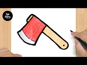 #232 How to Draw an Axe - Easy Drawing Tutorial