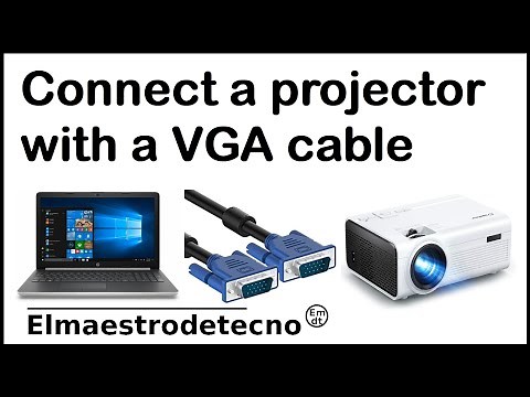 How to connect a projector with a VGA cable