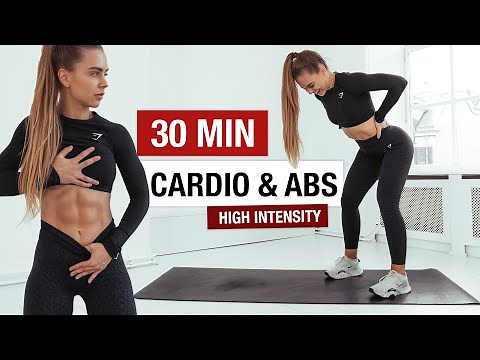 30 MIN CARDIO HIIT & INTENSE ABS - No Equipment, Home Workout