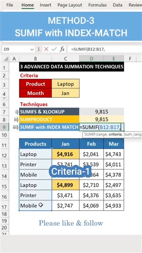 3 advanced data summation techniques. #exceltricks #Excel #technique | Shamsudeen Idris