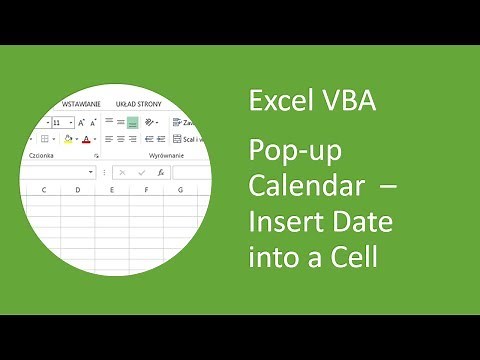 Excel Pop-up Calendar #7 Insert Date Into Cell from DateTime Picker Control (VBA)