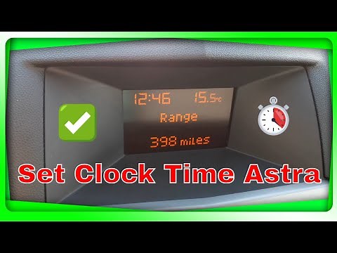 How to Set Change the Clock Time on a 2008-2010 Saturn Astra or Opel