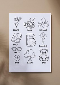 ABC Coloring Pages for Children – Alphabet Coloring Pages to Print | A-Z Learning Fun as PDF | Letter Coloring Posters - Etsy