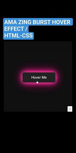 🔥 Amazing Burst Hover Effect Using Only HTML & CSS | CSS Animation Tutorial for Beginners