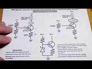 Transistor circuit 6 2N2222 NPN Bipolar Junction Transistor BJT Constant Current Source
