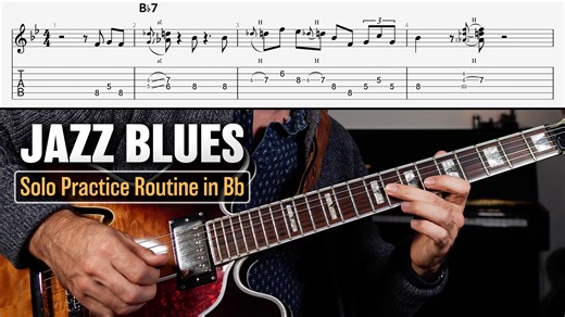 Hello friends, Welcome back to Swift Guitar Lessons for another Solo Blues Practice Routine. In today's session, we'll unlock how to combine rhythm and lead techniques over jazzy chord changes in the key of Bb. Together we'll master essential harmonies and seven pro-level phrases that are guaranteed to revolutionize your soloing game. Let's get started! -Rob 🚀Enjoy this lesson with Tabs and Guitar Pro at: https://www.patreon.com/posts/142529459 | Swiftlessons