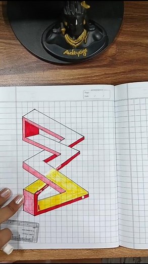 Unbelievable 3D Illusion Drawing 😱 | Easy Trick Art for Beginners ✏️ #Shorts
