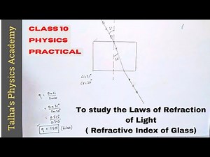 To Study the laws of refraction -Determine the refractive index of glass using Glass Slab