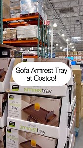🍕 It’s a tray table that fits onto the arm of your sofa at Costco! It’s so cool! | Costcohotfinds