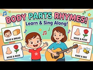 Body parts name rhymes | easy with songs| preschool learning