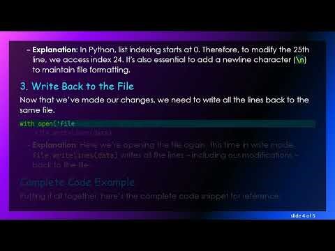 How to Write to a Specific Line in a Text File Using Python 3