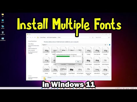 How to Install Multiple Fonts at Once in Windows 11 PC or Laptop