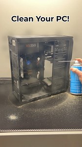 Remember, clean your PC! Use compressed air to blow dust outside of your PC, and a microfibre cloth to wipe it down! #pcgaming #pcgames #pcsetups #gamingpc #pcbuilds #cleaning #pccleaning #satisfying #cleaningobsessed | PCSpecialist