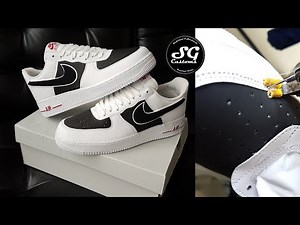 How to customize Nike Air Force 1 shoes sewn with leather or fabric custom sneakers