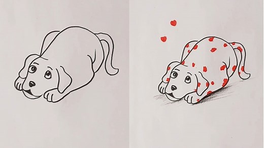 32K views · 1.2K reactions | How to draw a dog easy step by step | Dog drawing | Priyanka creative guru | Facebook