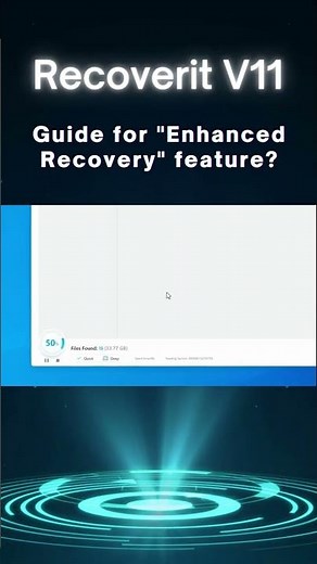 Recoverit V11 - Guide for "Enhanced Recovery" #wondershare #recoverit #videorecovery