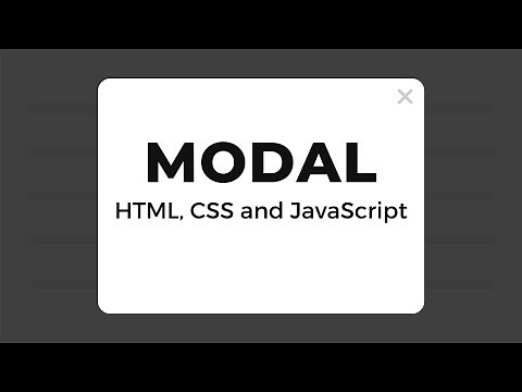 Modal with HTML, CSS and JavaScript